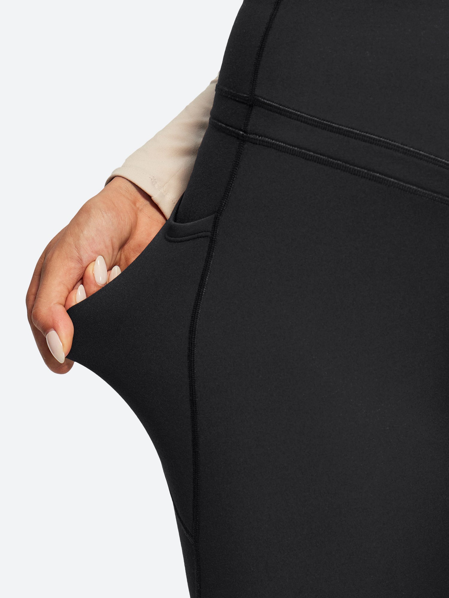 IUGA Heatlab® Sandwich Waistband Fleece Lined No Front Seam Leggings | Affordable Yoga Leggings & Activewear by IUGA