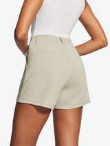 IUGA High Waisted Pleated Wide Leg Shorts