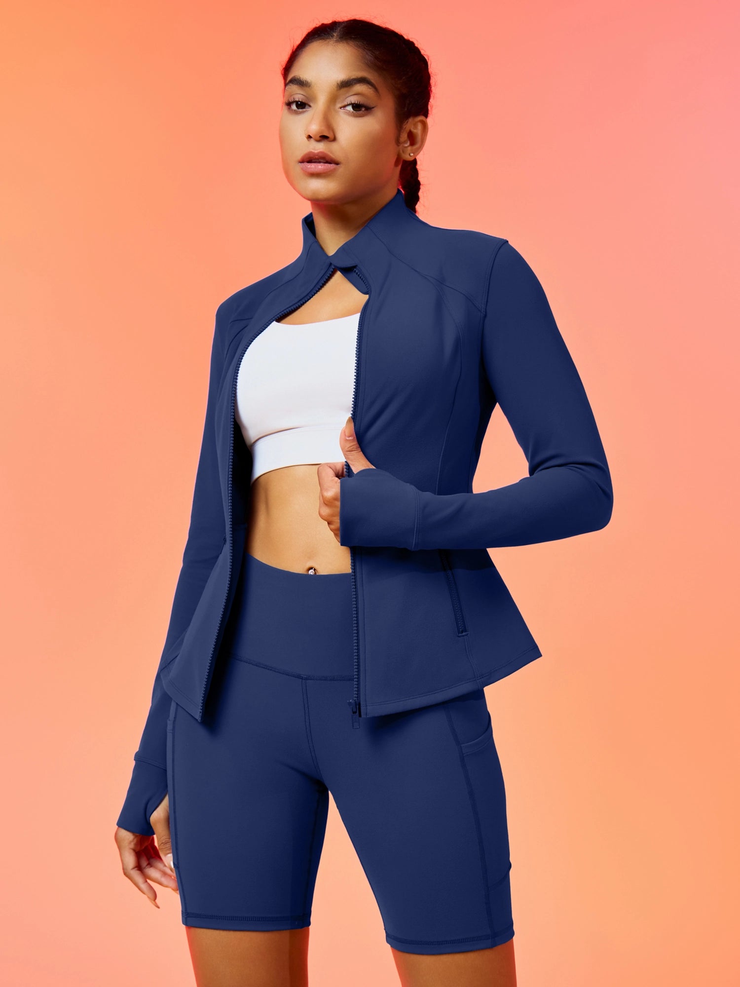 IUGA FlexTight Full Zip Lightweight Running Track Jacket With Thumbholes | Affordable Yoga Leggings & Activewear by IUGA