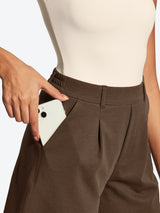 IUGA High Waisted Pleated Wide Leg Shorts