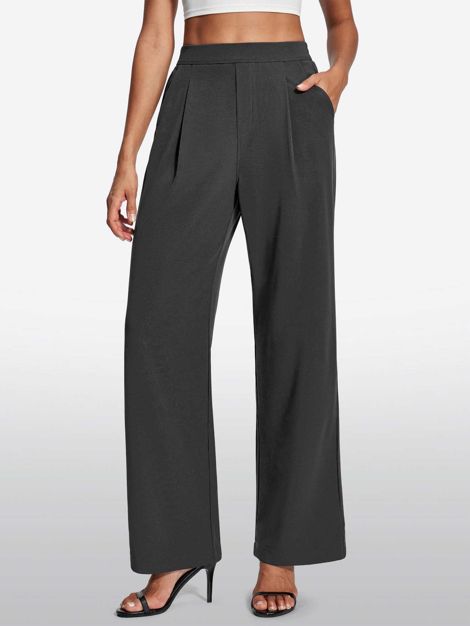 IUGA High-Waisted Waffle Work Pants - IUGA