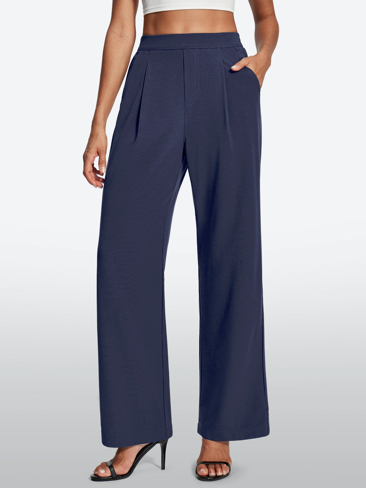IUGA High-Waisted Waffle Work Pants - IUGA