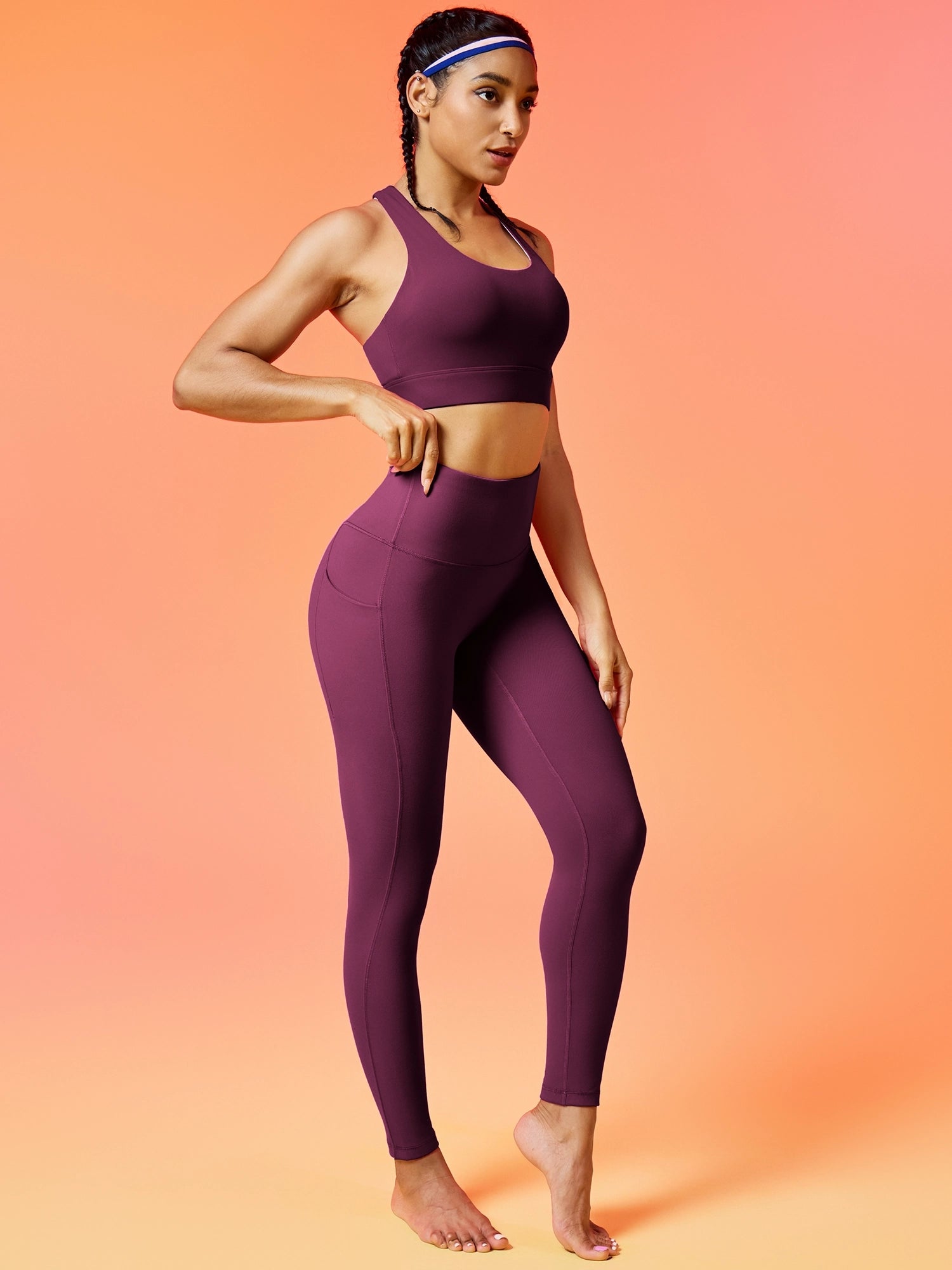 IUGA Flextight No Front Seam Scrunch Leggings With Pockets