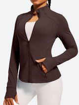 IUGA FlexTight Full Zip Lightweight Running Track Jacket With Thumbholes | Affordable Yoga Leggings & Activewear by IUGA