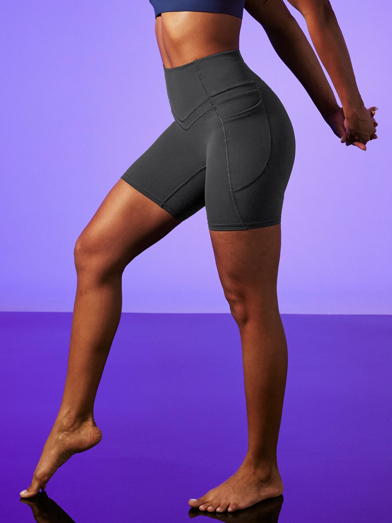 IUGA PowerTight No Front Seam Sandwich Shorts - IUGA