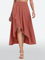 IUGA High Waist Flowy Skirts With Shorts - IUGA