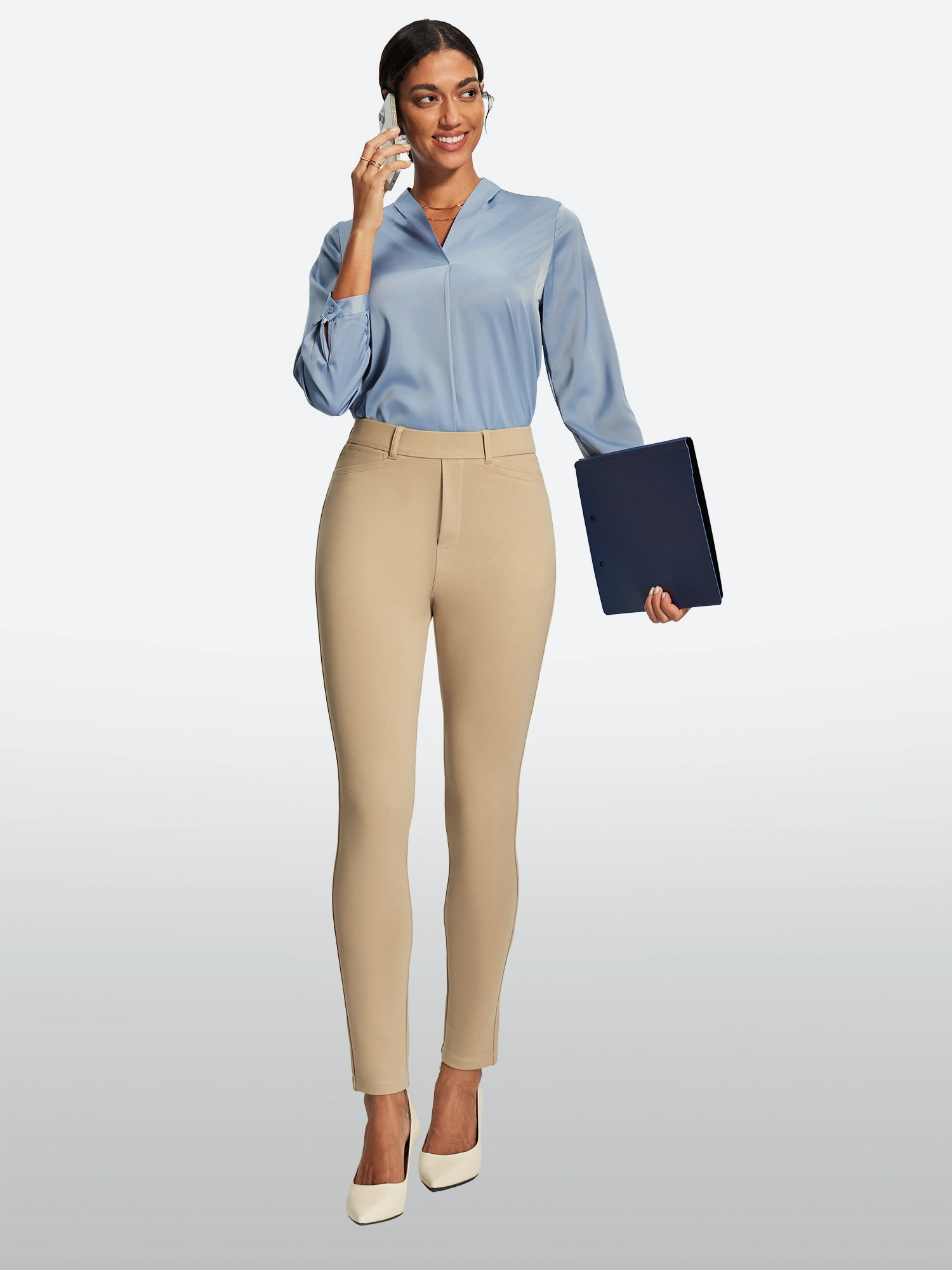 IUGA Pull On Stretchy Work Pants With Pockets | Affordable Yoga Leggings & Activewear by IUGA