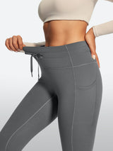IUGA HeatLab® Waterproof No Front Seam Fleece-Lined High-Waist Drawstring Leggings | Affordable Yoga Leggings & Activewear by IUGA