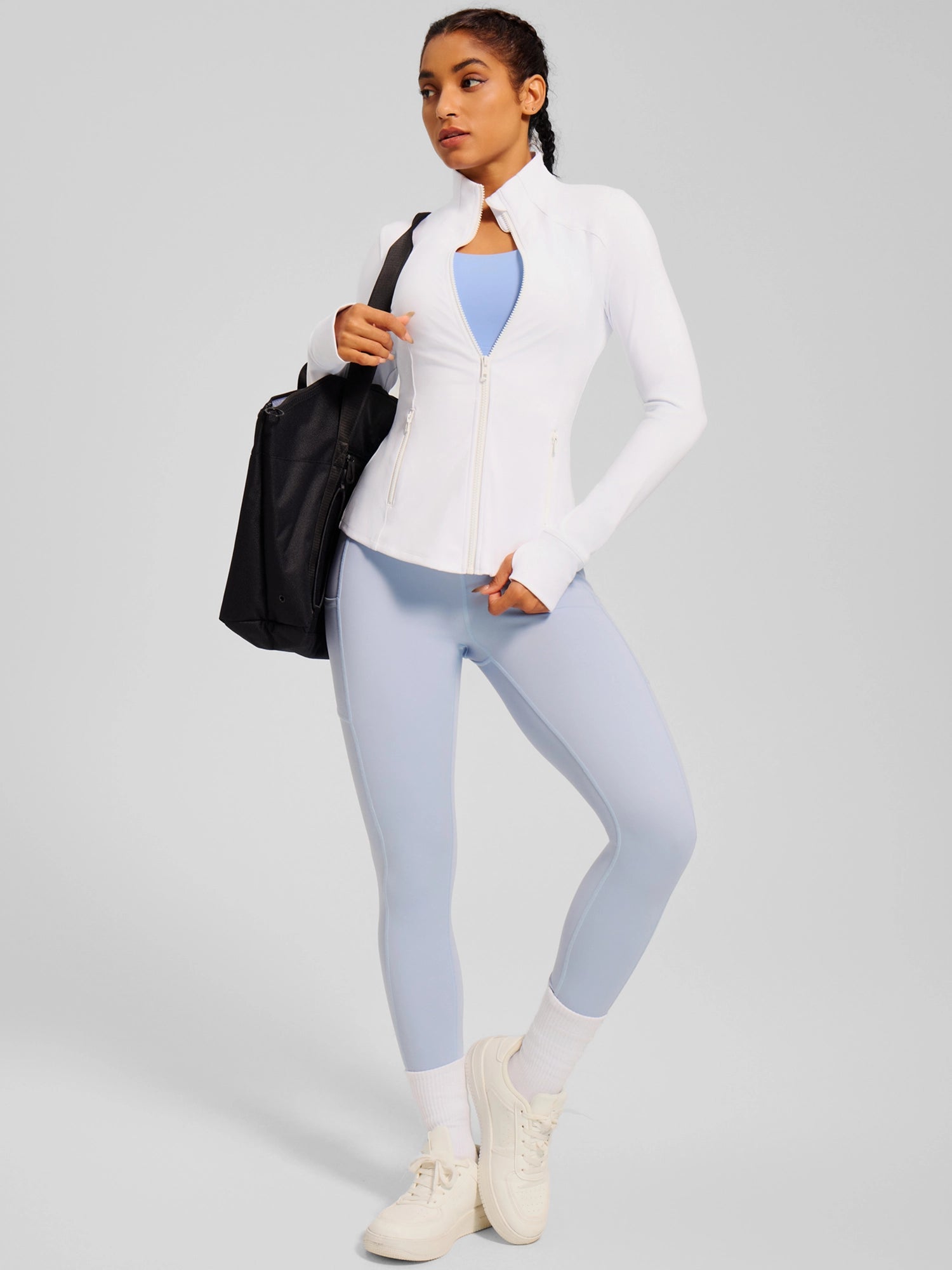 IUGA FlexTight Full Zip Lightweight Running Track Jacket With Thumbholes | Affordable Yoga Leggings & Activewear by IUGA