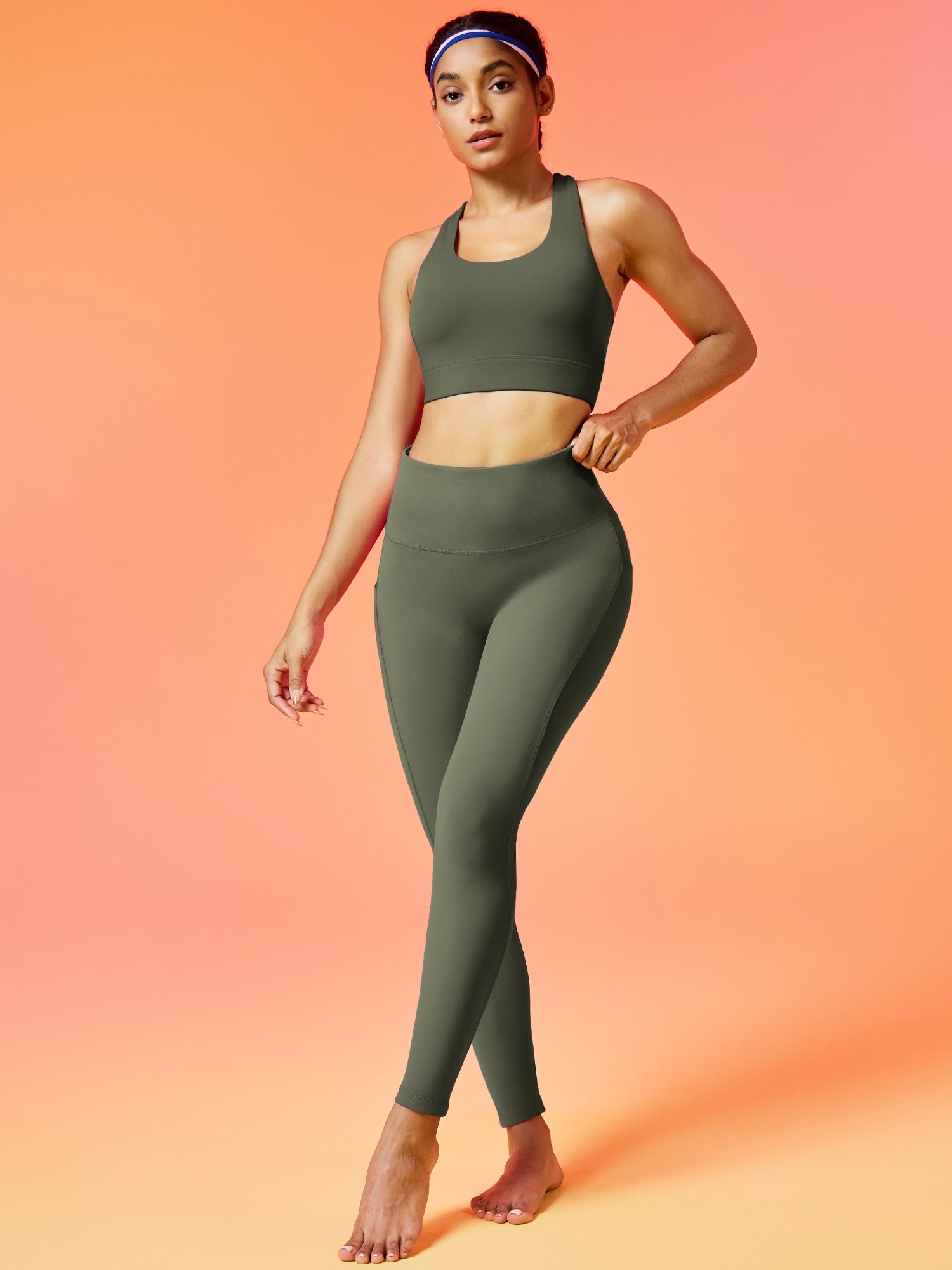 IUGA Flextight No Front Seam Scrunch Leggings With Pockets