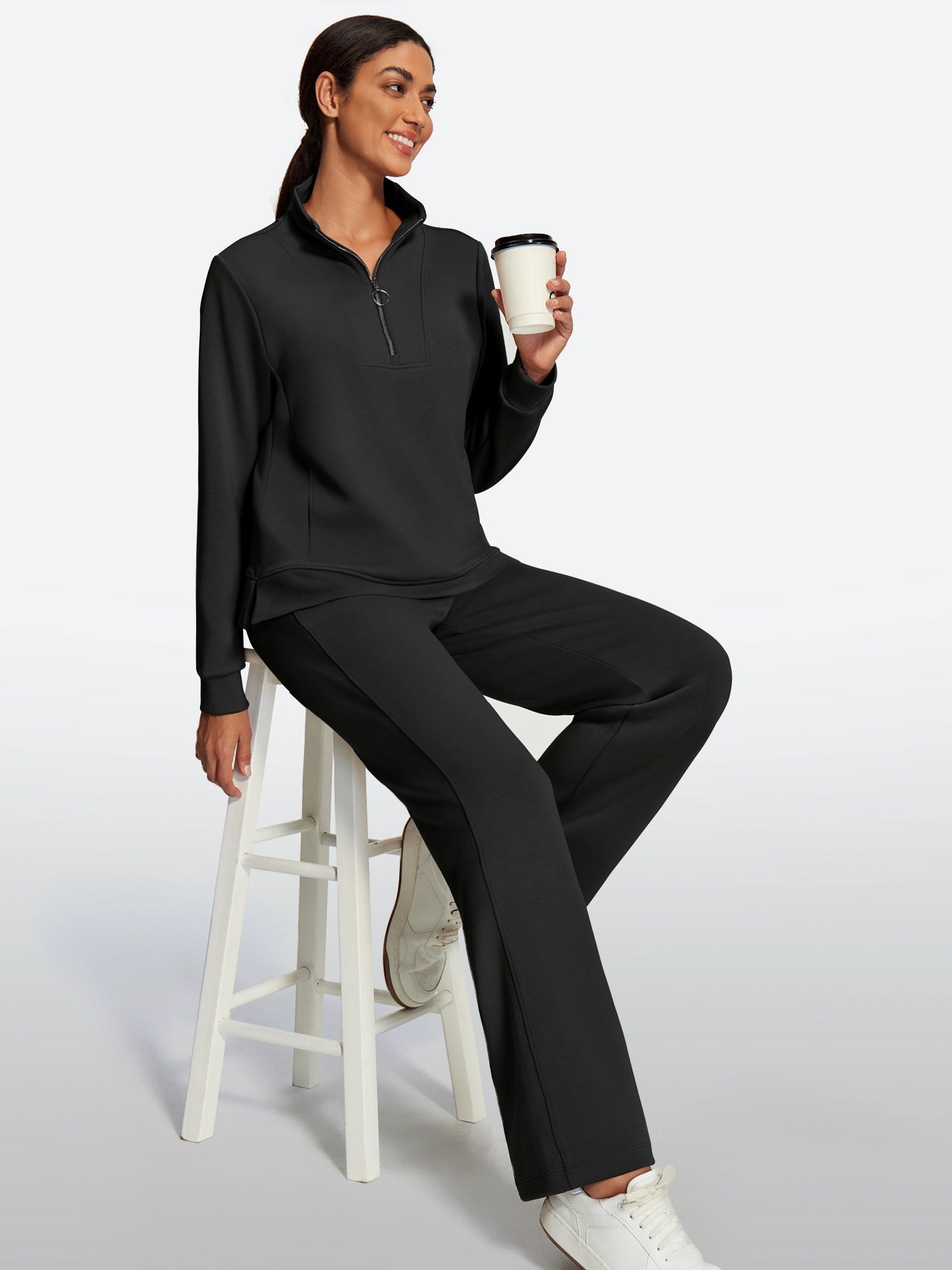 IUGA 2 Piece Outfits Wide Leg Pants Lounge Set | Affordable Yoga Leggings & Activewear by IUGA