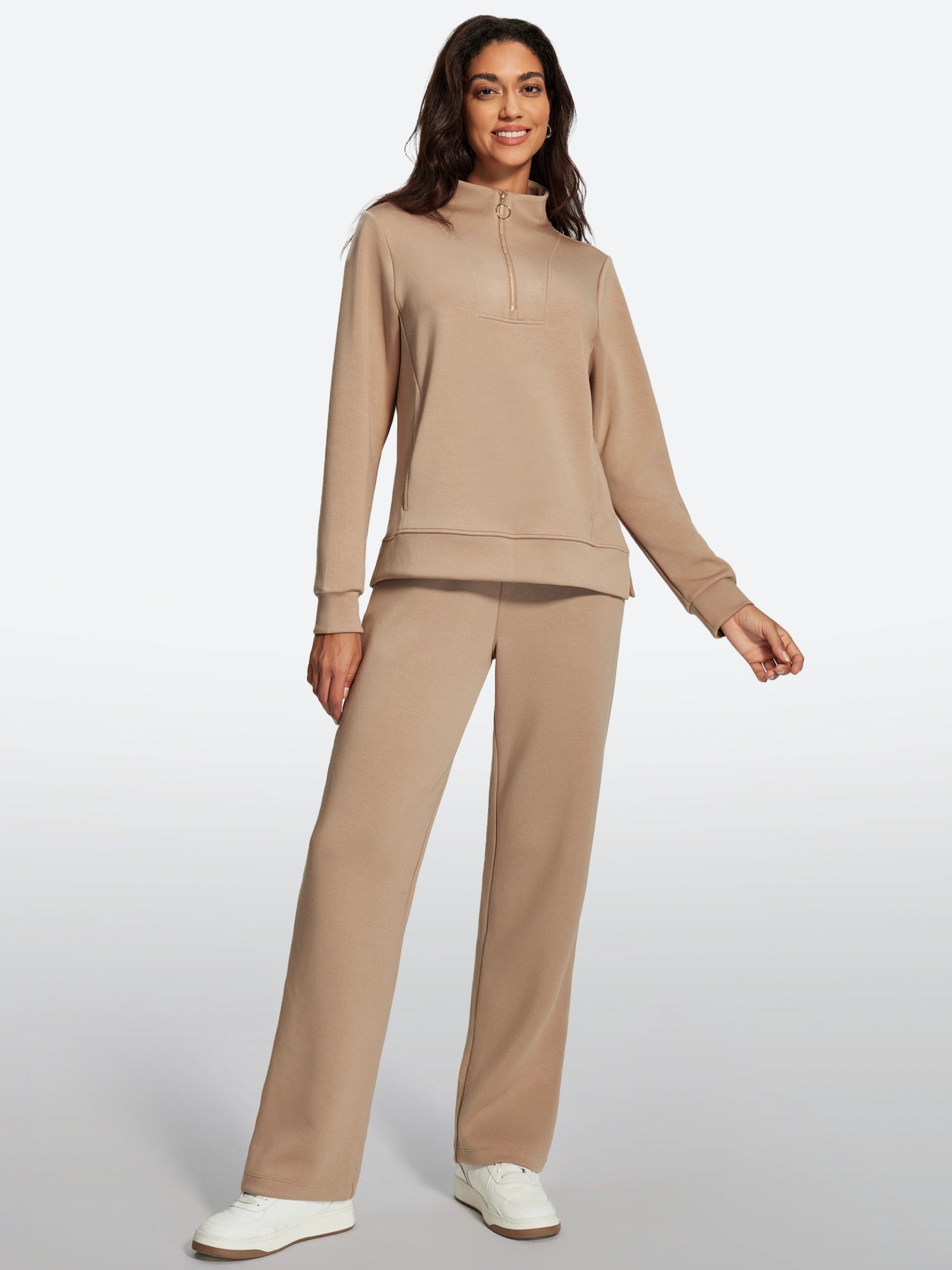 IUGA 2 Piece Outfits Wide Leg Pants Lounge Set | Affordable Yoga Leggings & Activewear by IUGA