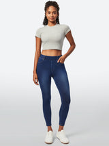 IUGA FlexDenim™ High Waisted Pull On Tummy Control Stretchy Jeans With Pockets - IUGA