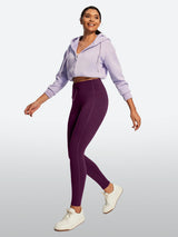 IUGA HeatLab® Waterproof No Front Seam Fleece-Lined High-Waist Drawstring Leggings | Affordable Yoga Leggings & Activewear by IUGA