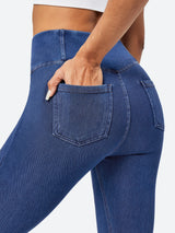 IUGA FlexDenim™ High Waisted Crossover Jeggings With Pockets - IUGA