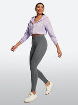 IUGA HeatLab® Waterproof No Front Seam Fleece-Lined High-Waist Drawstring Leggings | Affordable Yoga Leggings & Activewear by IUGA