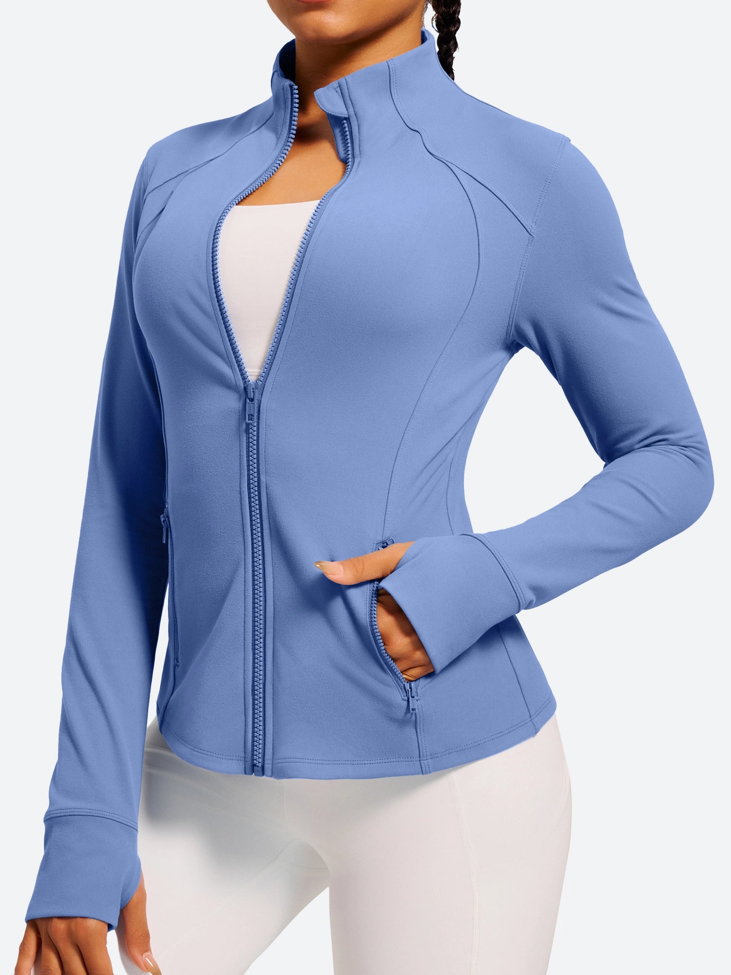 IUGA FlexTight Full Zip Lightweight Running Track Jacket With Thumbholes | Affordable Yoga Leggings & Activewear by IUGA