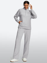 IUGA 2 Piece Outfits Wide Leg Pants Lounge Set | Affordable Yoga Leggings & Activewear by IUGA