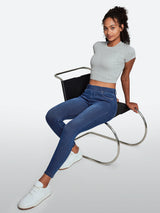 IUGA FlexDenim™ High Waisted Pull On Tummy Control Stretchy Jeans With Pockets - IUGA