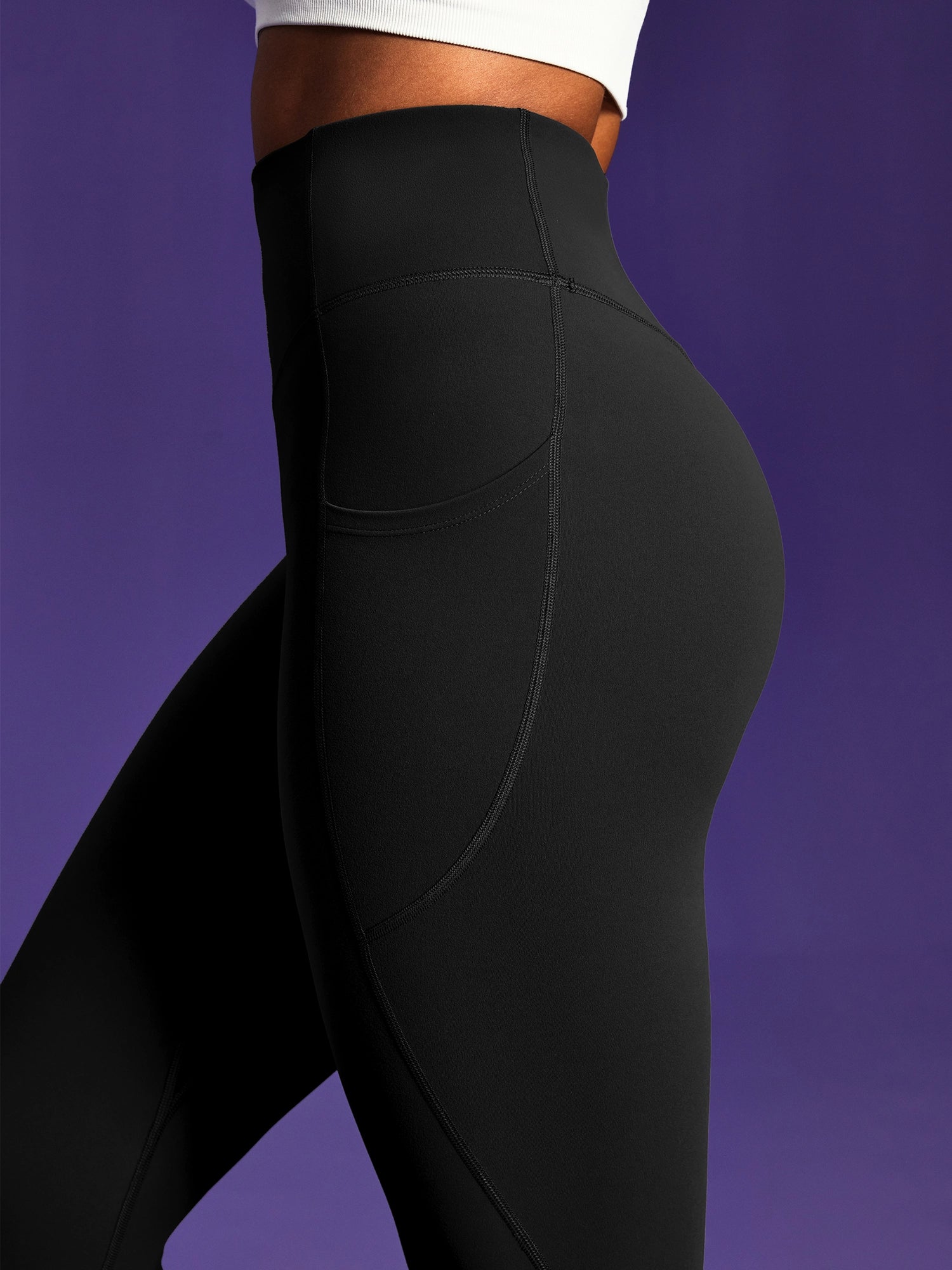 IUGA PowerTight Sandwich Scrunch Butt Lifting No Front Seam Compression Leggings With Pockets | Affordable Yoga Leggings & Activewear by IUGA