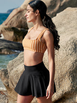 IUGA High Waisted Tummy Control Swim Skirts With Boxer Liner & Pockets - IUGA