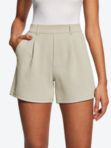 IUGA High Waisted Pleated Wide Leg Shorts