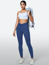 IUGA FlexDenim™ High Waisted Crossover Jeggings With Pockets - IUGA