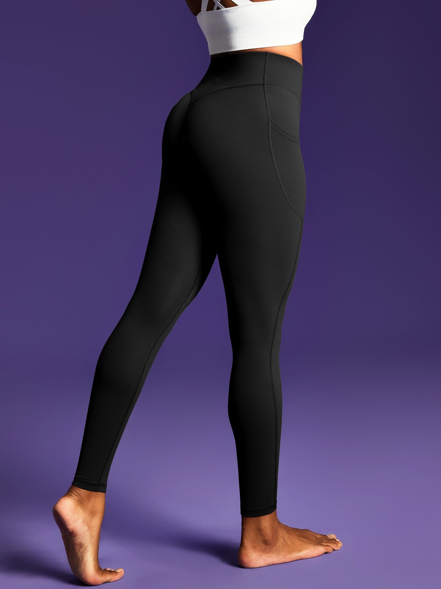 IUGA PowerTight Sandwich Scrunch Butt Lifting No Front Seam Compression Leggings With Pockets | Affordable Yoga Leggings & Activewear by IUGA
