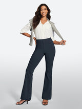 IUGA Stretchy High Waisted Pull On Bootcut Work Pants With Pockets