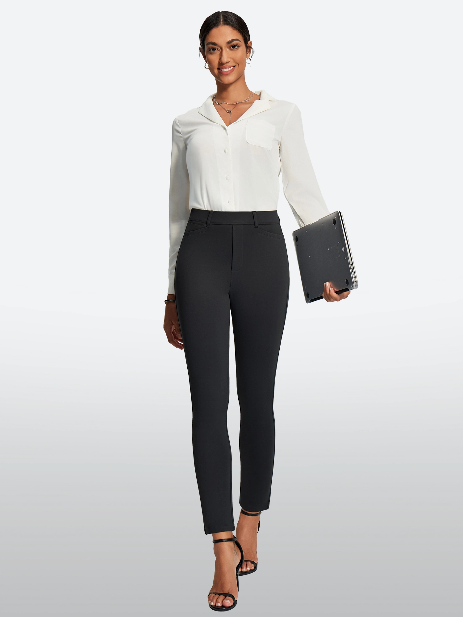 IUGA Pull On Stretchy Work Pants With Pockets | Affordable Yoga Leggings & Activewear by IUGA