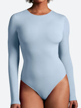 ButterLab™ Long Sleeve Crew Neck Bodysuits Soft Blue