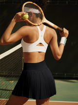 IUGA High Waisted Pleated Tennis Skirt With Build-in Shorts - IUGA
